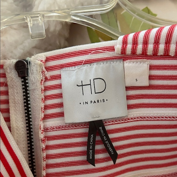 Anthropologie Striped Red and White Crop Top - Picture 3 of 3